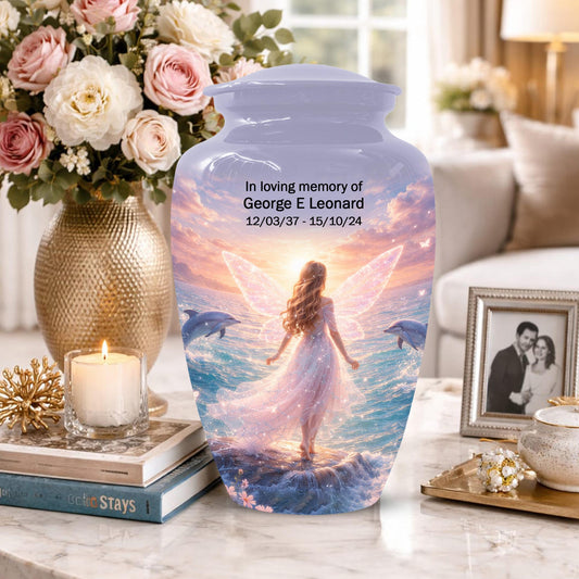 Mermaid Urn For Women Ashes - Fairy Princess Cremation Urns For Female