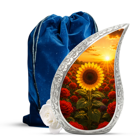 Sunflower Urn for Mom | Beautiful Cremation Urn for Women & Ashes
