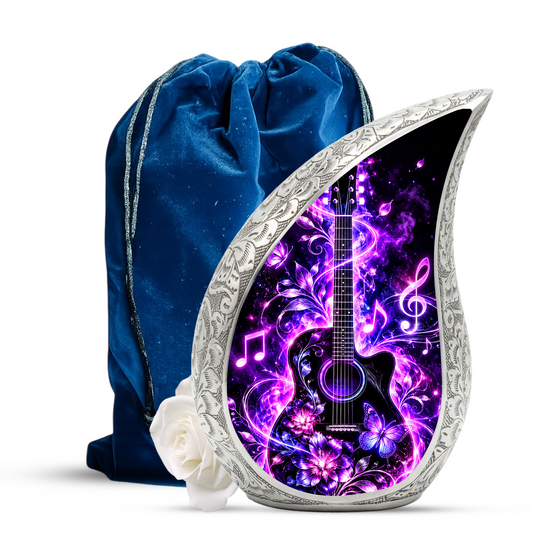 Guitar Adult Urn for Ashes, Music Lover Keepsake Cremation Urn for Human Ashes