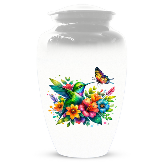 Personalized Hummingbird Cremation Urn for Human Ashes