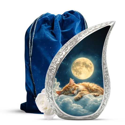 Cat Heaven Urn for Human & Pet Ashes – Personalized Cat Heaven Cremation Urn