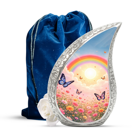 Rainbow Butterfly Urn for Human Ashes | Butterfly Urn | Urn for Mom | Memorial Urn