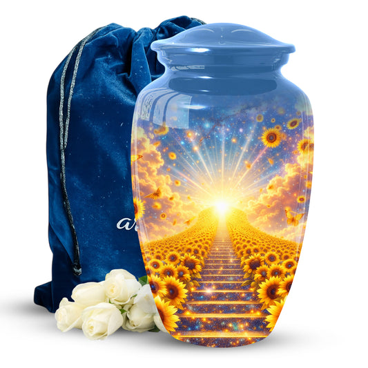 Sunflower Urn for Mom, Adult Female Large Urn for Ashes