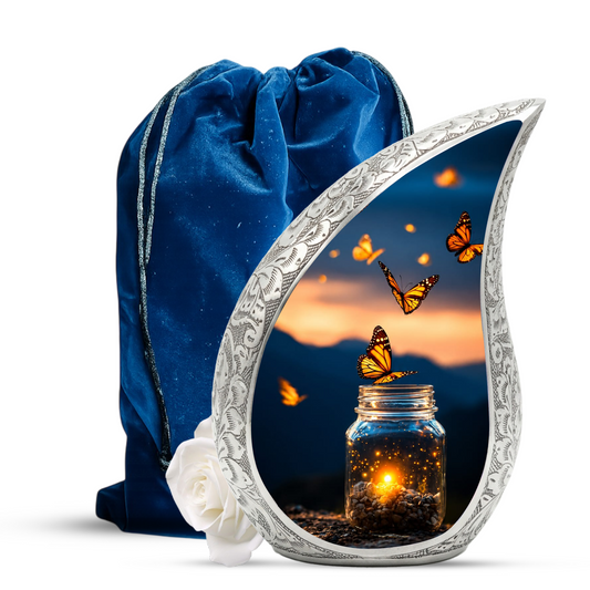 Butterfly Memorial Urn for Ashes, Adult Cremation Urn for Mom
