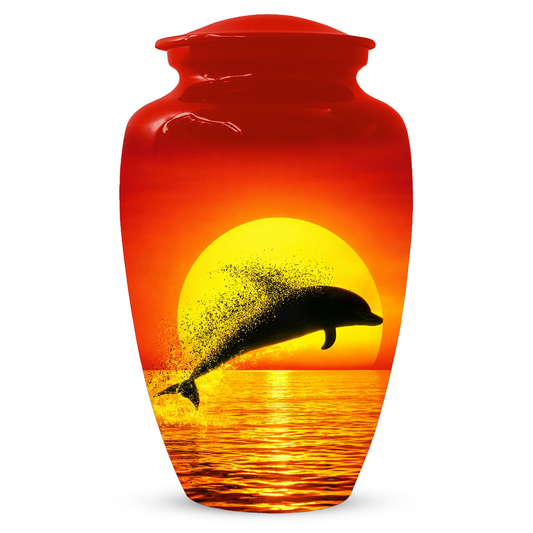 Dolphin Urn for Ashes | Adult Cremation Urn | Custom Memorial Urn for Human Ashes