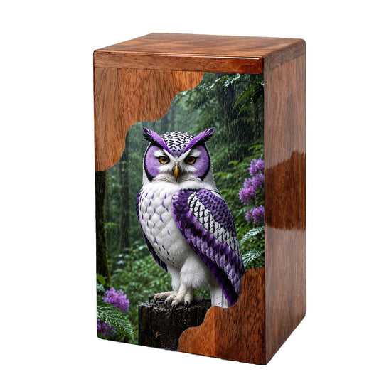 Owl Wooden Cremation Urn – Woodland Memorial Urn