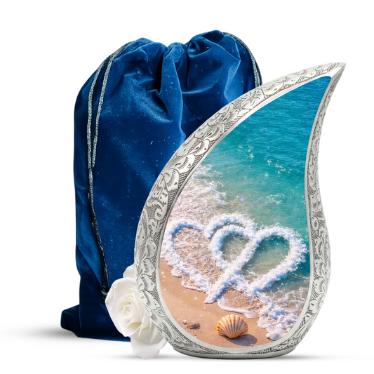 Beach Urns for Human Ashes, Ocean Wave Cremation Urn