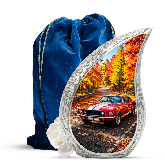 Classic Muscle Car Memorial Urn for Dad, Vintage Car Funeral Urn