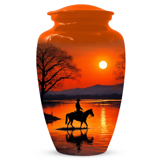 Cowboy Urn for Ashes | Western Cremation Urn for Dad
