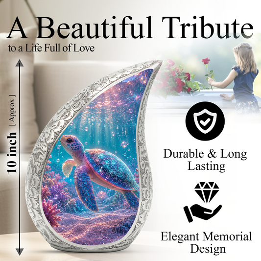 Sea Turtle Urn for Ashes,Coastal Memorial Keepsake