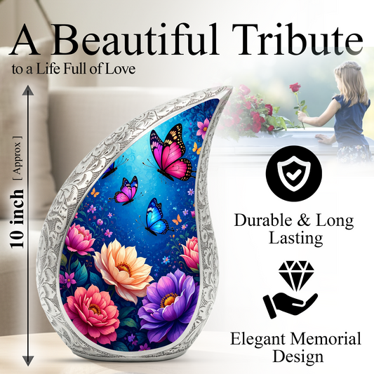 Beautiful Butterfly Cremation Urn for Adult Ashes