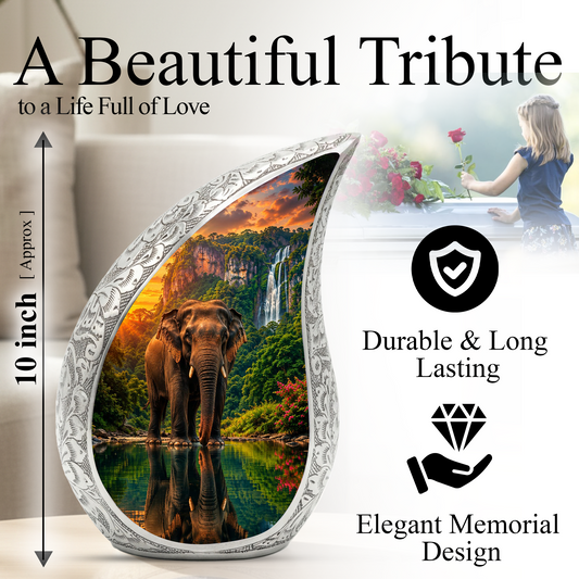 Elephant Urn for Human Ashes | Adult Cremation Urn