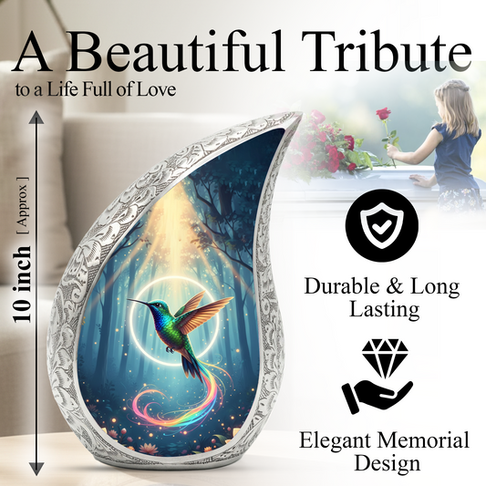 Hummingbird Urn for Mom | Personalized Memorial Urn | Adult Cremation Urn for Ashes