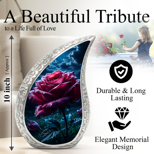 Rose Urn for Mom Ashes | Beautiful Rose Cremation Urn for Women, Mother, Sister, Daughter