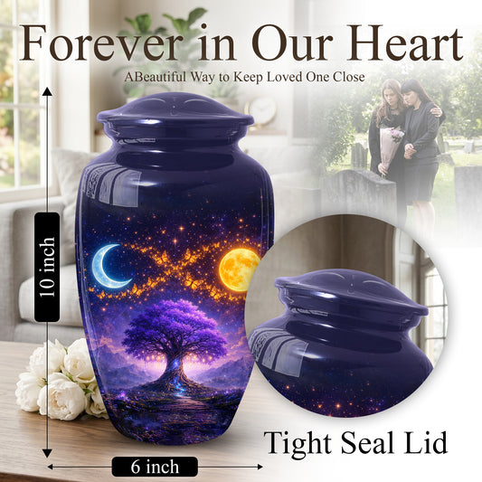Tree of Life Urn for Mom- Purple Moon Memorial Large Urn|Adult Female Cremation Urn