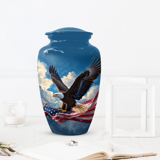 Flying Eagle Urn for Human Ashes | Adult Cremation Urn | Premium Funeral Urn for Adult Ashes