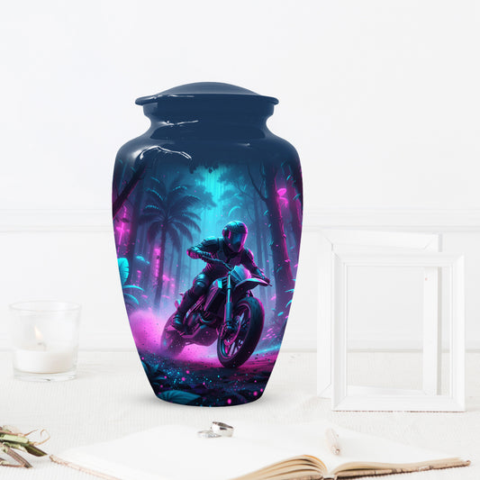 Dirt Bike Urn for Ashes - Personalized Motocross Memorial for Dad | Motorcycle Cremation Urns for Father