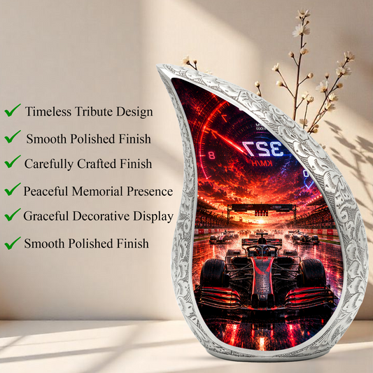F1 Racing Car Urn for Adult Ashes | Racing Car Adult Cremation Urn