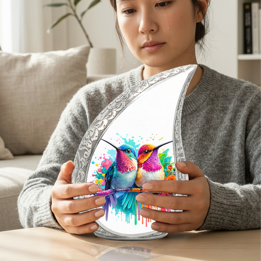 Beautiful Hummingbird Cremation Urn for Adult Ashes