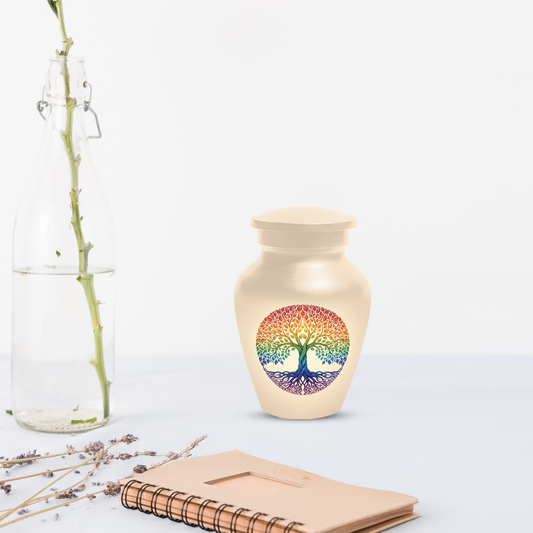 Rainbow Tree of Life Cremation Urns for Ashes – Full Size Memorial Urn for Human Ashes,