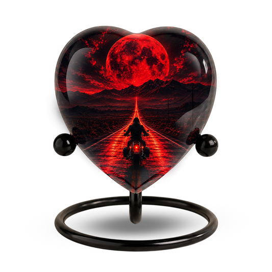 Personalized Motorcycle Urn for Dad, Adult Male Cremation Urn for Ashes, Memorial Urn for Father