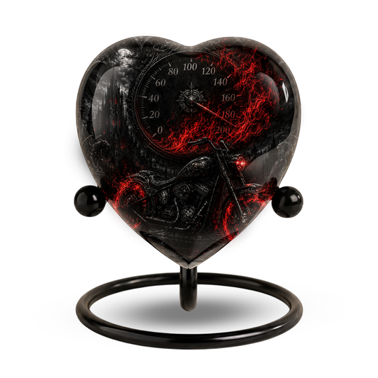 Motorcycle Bike Cremation Urn for Dad – Personalized Adult Male Urn for Ashes