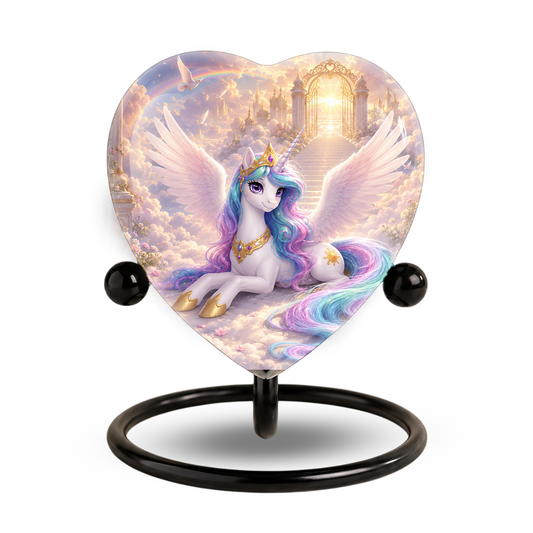 Unicorn Heaven Urn – Adult Urn for Ashes, Unicorn Cremation Urn, Heavenly Rainbow Memorial Urn