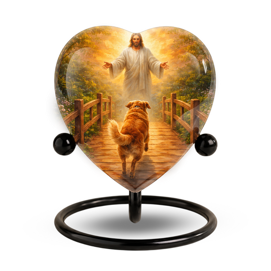 Personalized Dog Urn – Dog Urn for Ashes, Dog Heaven Memorial & Custom Pet Urn for Dogs