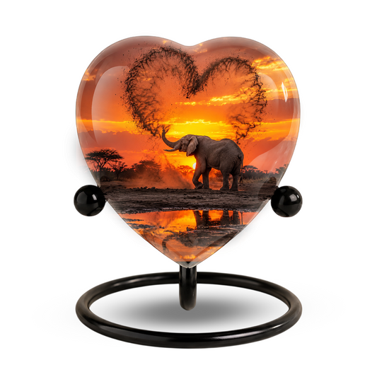 Adult Cremation Urn for Ashes, Elephant Memorial Urn, Unique Adult Urn for Ashes