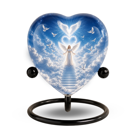 Angel Heaven Urn for Mom – Angel Memorial Cremation Urn, Beautiful Urn for Mom’s Ashes