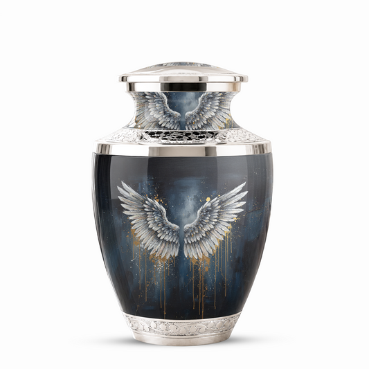 Angel Wings Cremation Urn for Mom & Dad, Guardian Angel Urn for Human Ashes