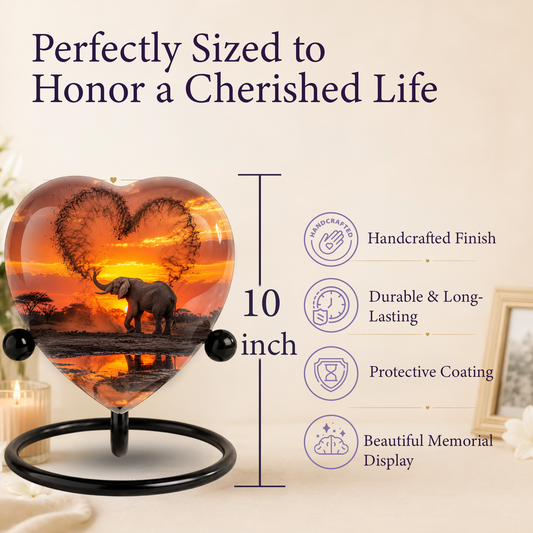 Adult Cremation Urn for Ashes, Elephant Memorial Urn, Unique Adult Urn for Ashes