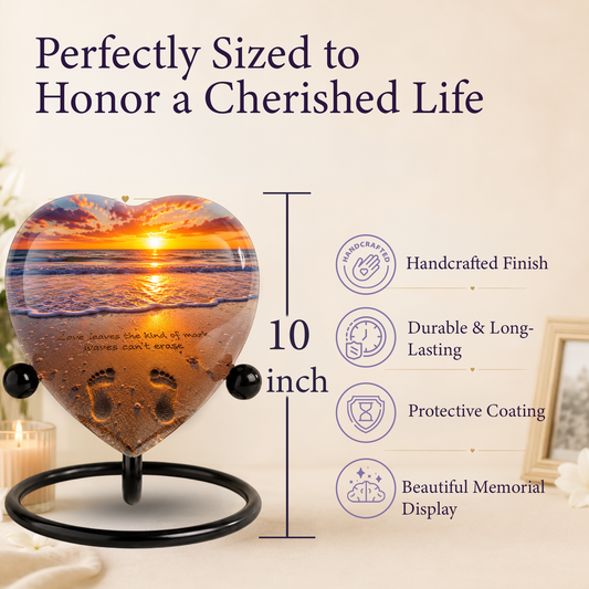 Beach Urns for Human Ashes – Beach Theme Urn, Ocean Wave Cremation Urn & Beautiful Memorial Urn