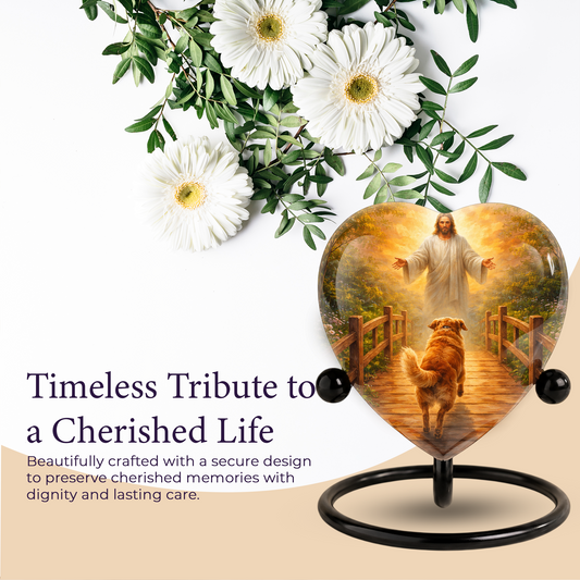 Personalized Dog Urn – Dog Urn for Ashes, Dog Heaven Memorial & Custom Pet Urn for Dogs