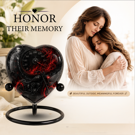 Motorcycle Bike Cremation Urn for Dad – Personalized Adult Male Urn for Ashes