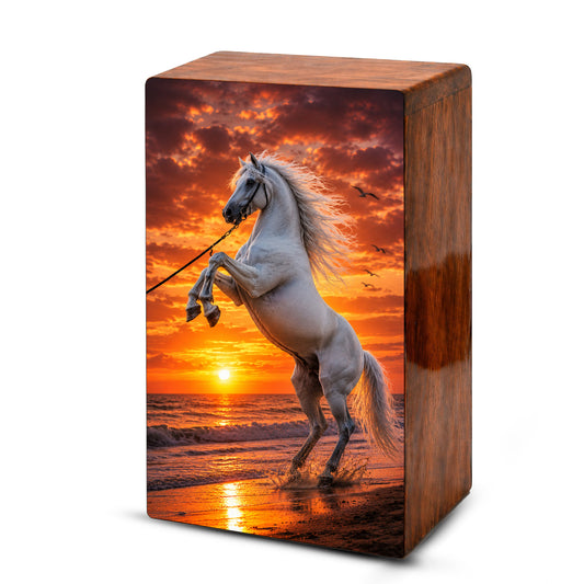 Horse Urn For Human Ashes - Sunset Beach Western Keepsake Urns For Adults
