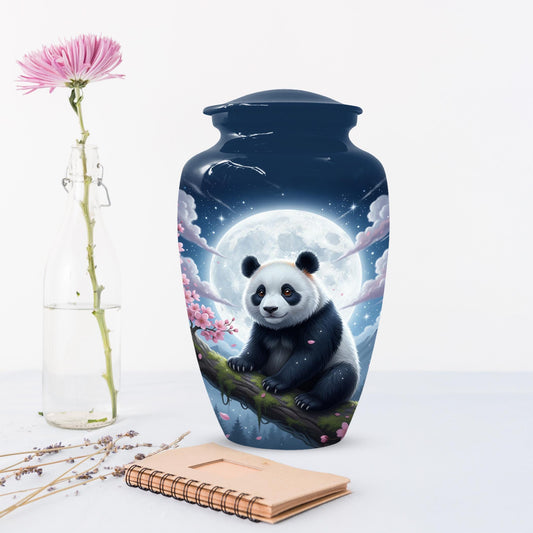 Panda Moonlit Urns For Human Ashes | White Moon Urn For Male and Female
