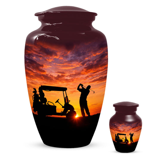 Golf Urn For Dad Ashes - Custom Personalized Sports Urns For Adult Male