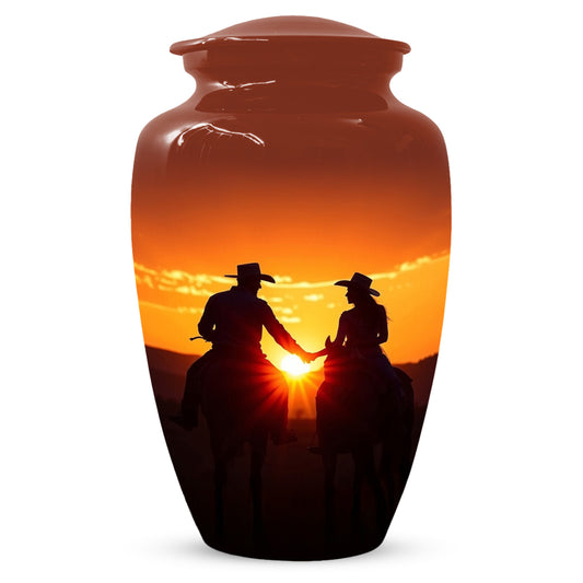 Western Cowboy Urns for Dad – Dallas Cowboy Urn| Large Memorial Urn for Human Ashes