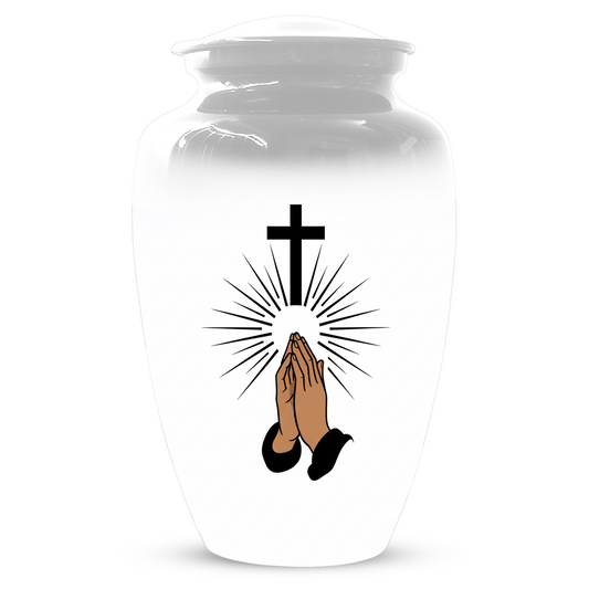 Christian Cross Urn for Human Ashes, Religious Cremation Urn
