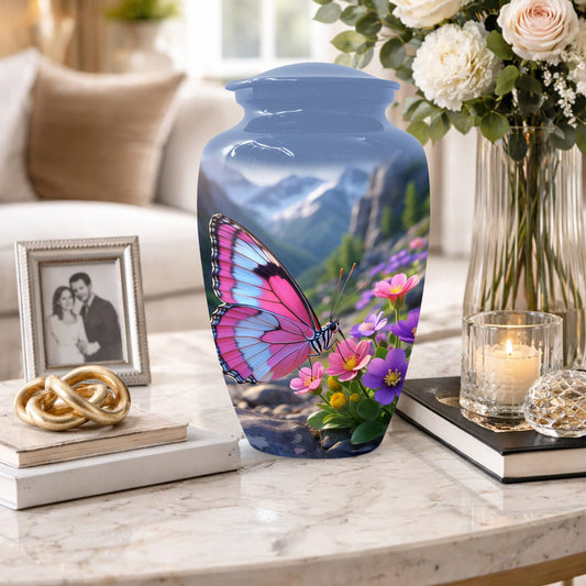 Beautiful Butterfly Keepsake Urn for Mom - Personalized Memorial Cremation Urns for Women