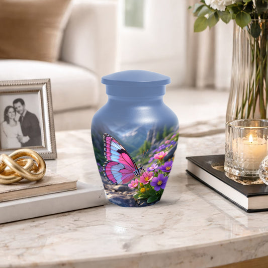 Beautiful Butterfly Keepsake Urn for Mom - Personalized Memorial Cremation Urns for Women