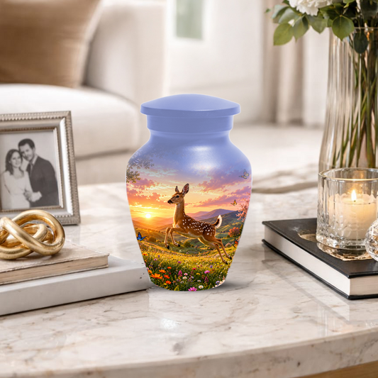 Deer Cremation Urn for Ashes - Personalized Wildlife Memorial for Mom