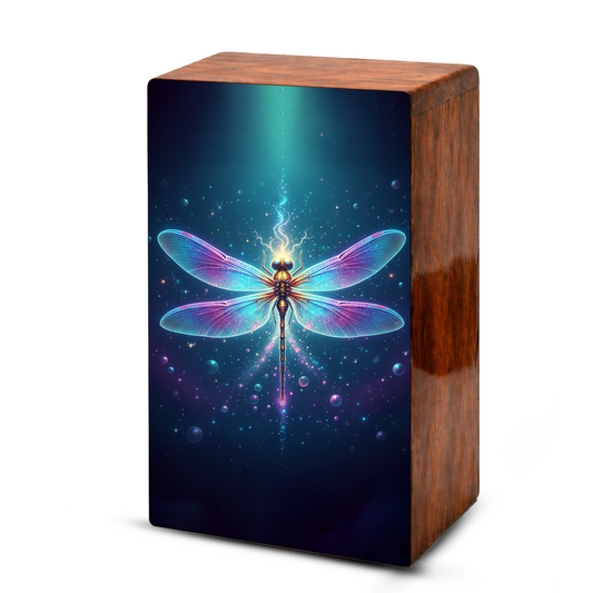Dragonfly Wooden Cremation Urns for Ashes, Memorial Urn for Mom Dad