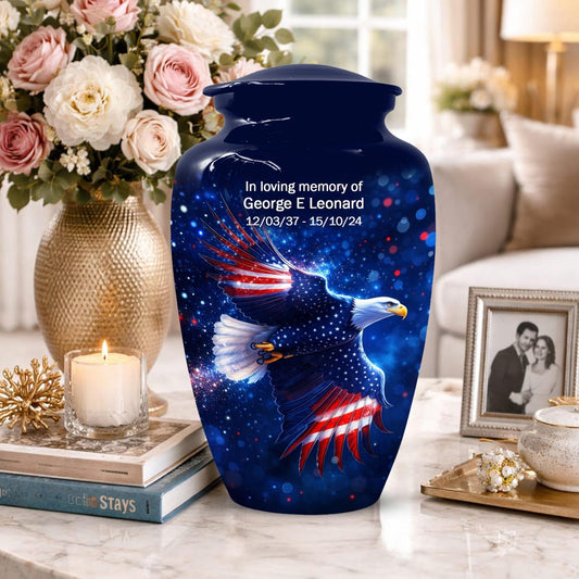 Soaring Eagle Urn For Ashes - Patriotic Cremation Urns for Military Veterans