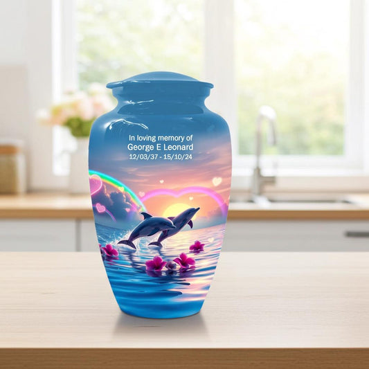Dolphin Cremation Urns For Human Ashes | Ocean Urn For Adult Male and Female