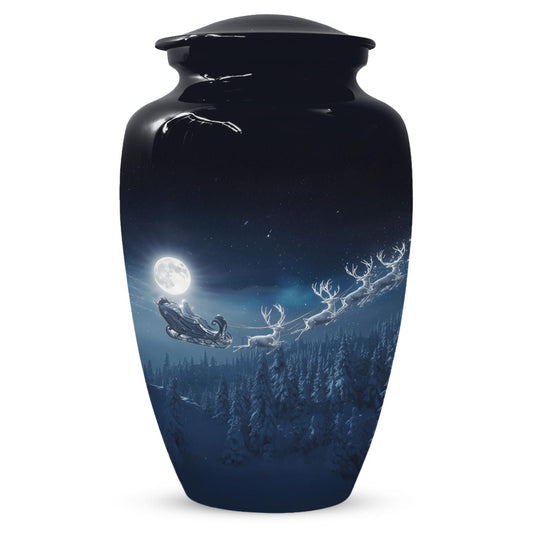Chritmas Urn for Human Ashes | Santa Adult Male Urns | Small Keepsake For Men