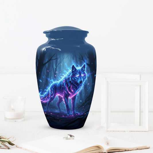 Wolf Urn For Human Ashes Male | Small Keepsake Cremation Urns For Men