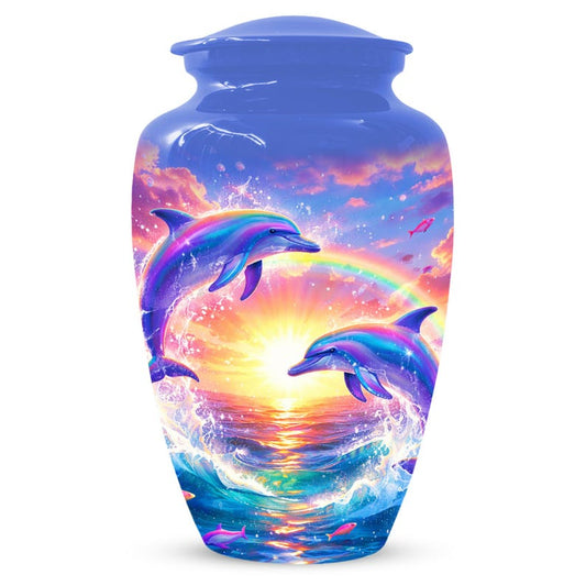 Dolphin Companion Urn For Mom and Dad - Extra Large Couple Urns For Human Ashes