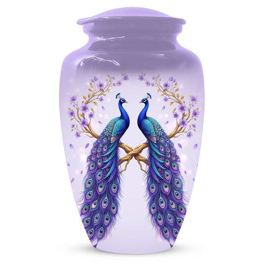 Peacock Urn for Mom, Personalized Cremation Urn for Human Ashes